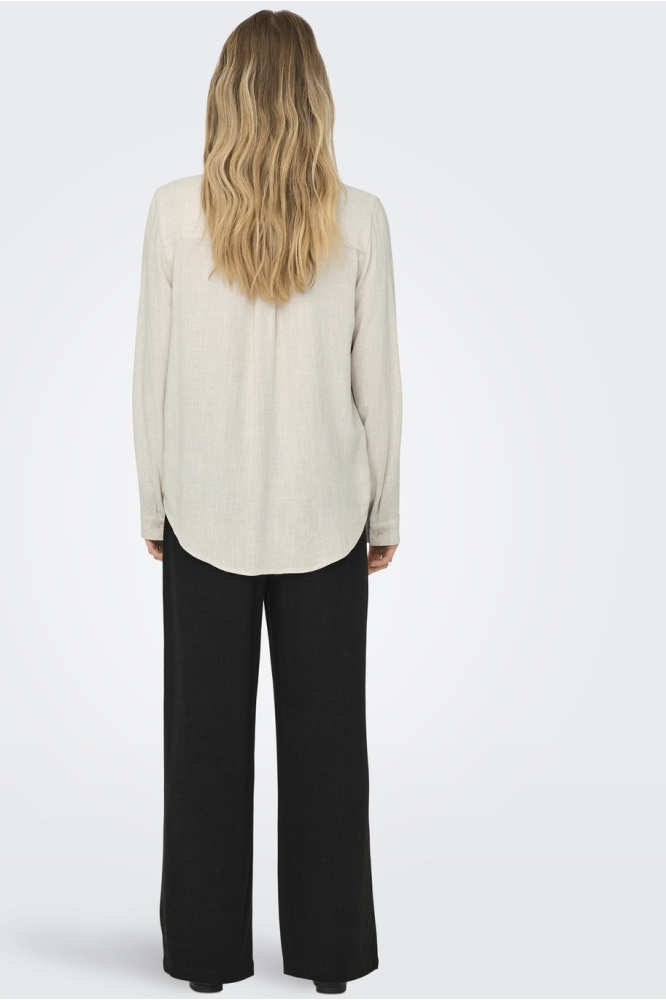 ONLYASMIN-SIESTA LS LINEN BL SHIRT 15349102 MOONBEAM